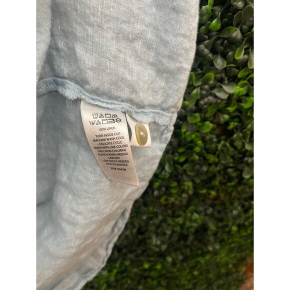 Sigrid Olsen, 100% Linen Blue Blouse, Women’s Size S - Picture 4 of 6